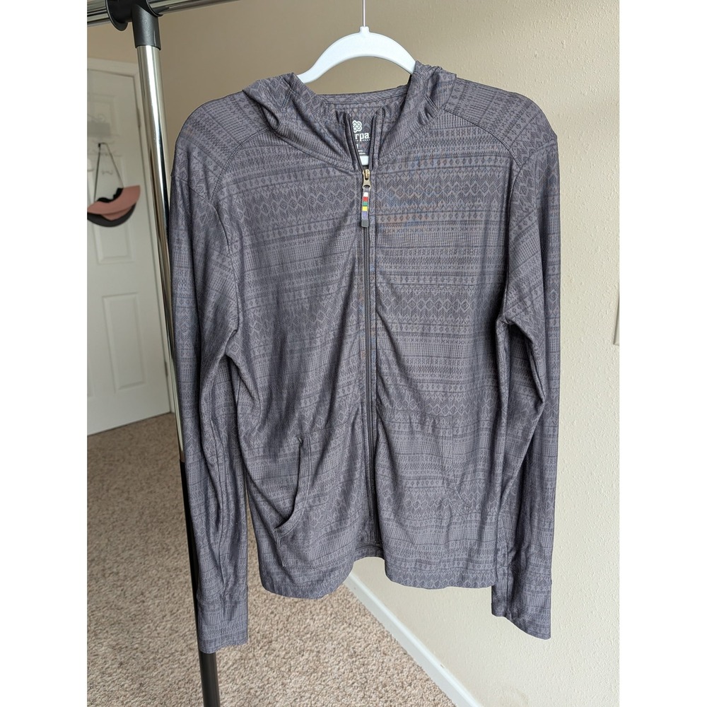 Sherpa Adventure Gear Mens Geometric Print Full Zip Sun Hoodie Jacket Size M